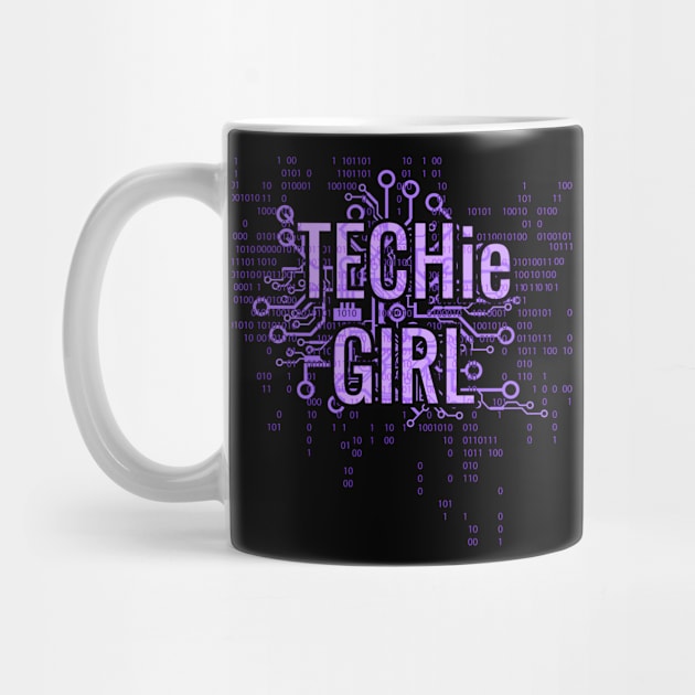 TECHie GIRL Purple cyber matrix circuit by FutureImaging